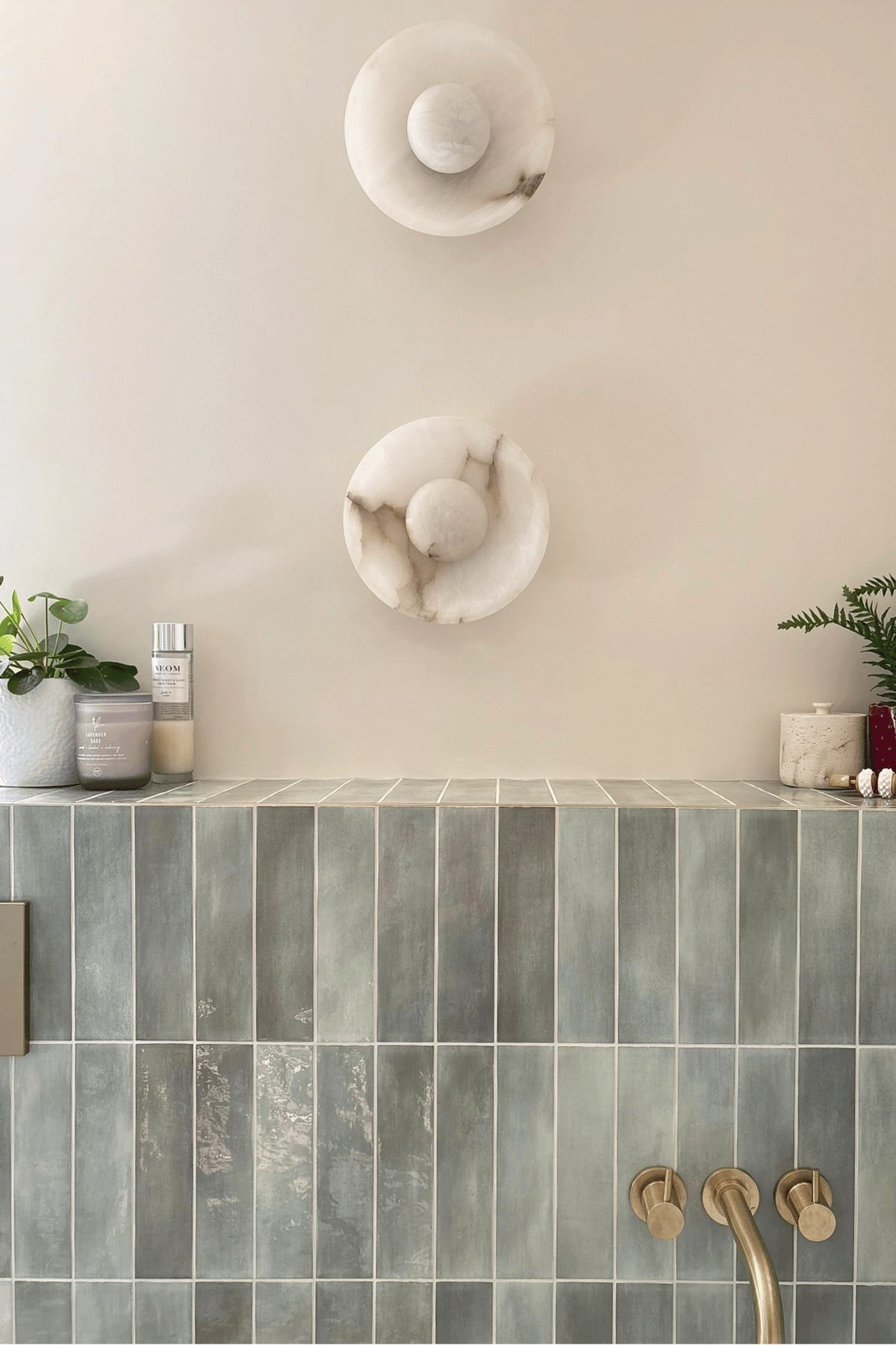 How We Transformed a Small Victorian Bathroom for Family Life - wall lighting